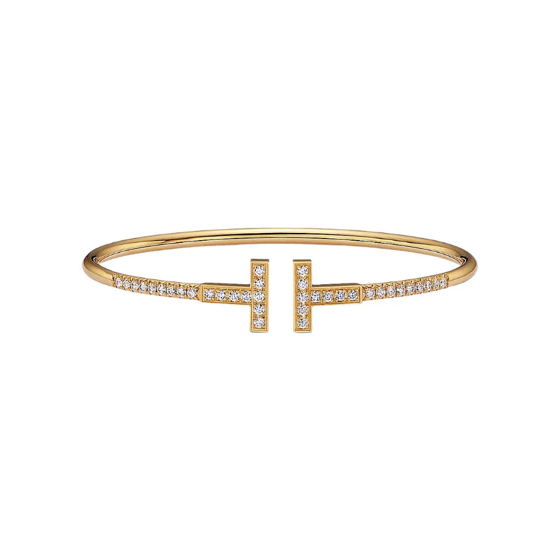 Bracelets T Pavé Diamond In Yellow Gold