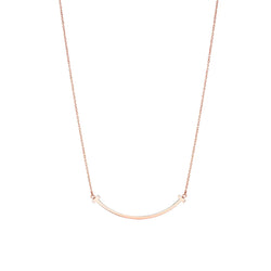 T Smile Pendant in Rose Gold
