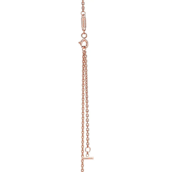 T Smile Pendant in Rose Gold