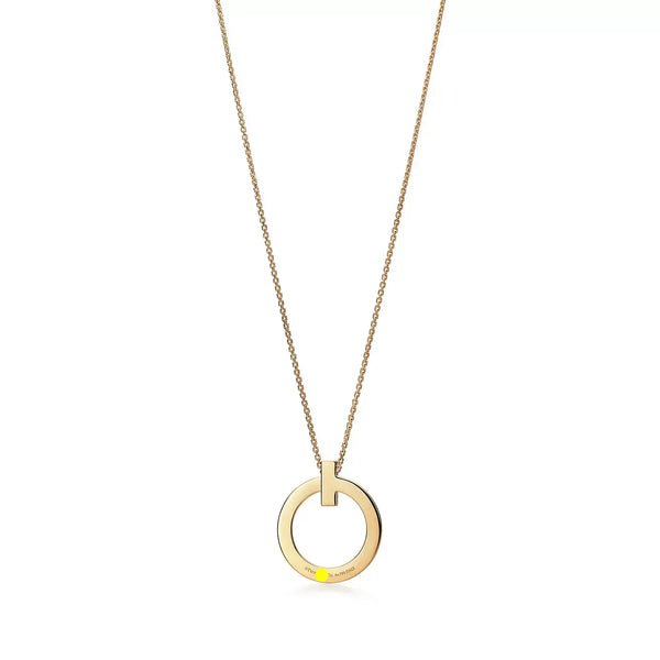 T T1 Circle Pendant Necklace Large