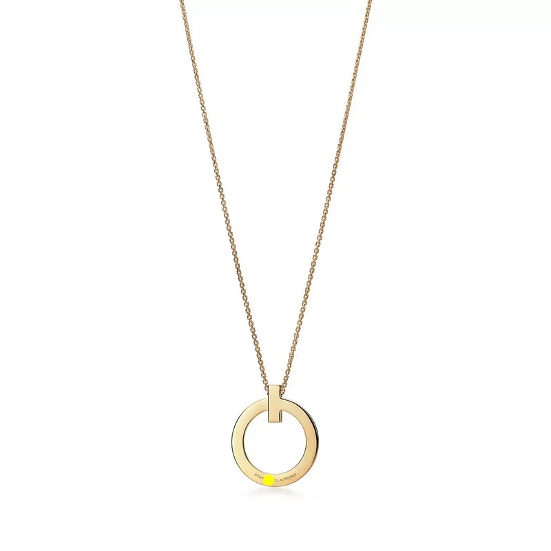 T T1 Circle Pendant Necklace Large
