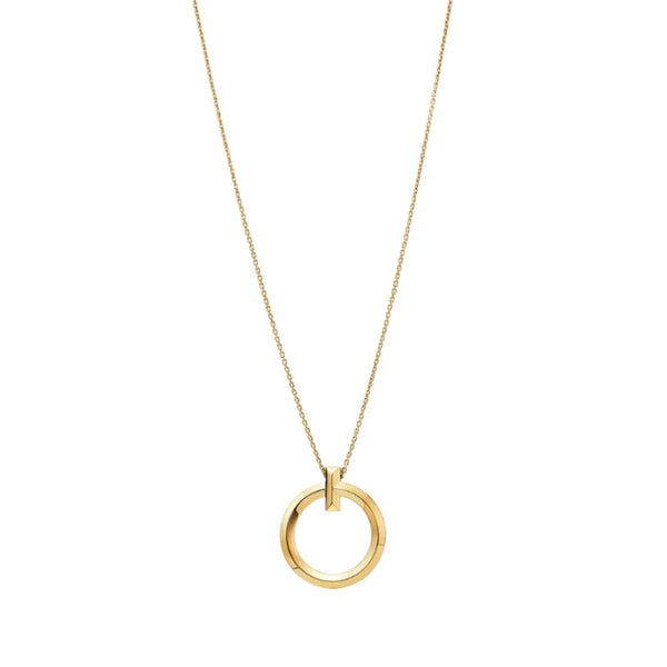 T T1 Circle Pendant Necklace Large