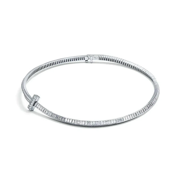 T T1 Diamond Necklace White Gold with Diamonds