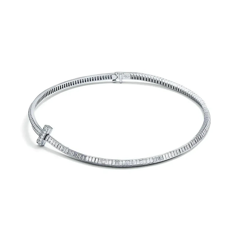 T T1 Diamond Necklace White Gold with Diamonds