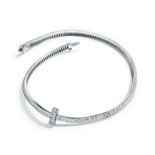 T T1 Diamond Necklace White Gold with Diamonds