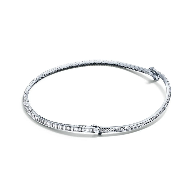T T1 Diamond Necklace White Gold with Diamonds