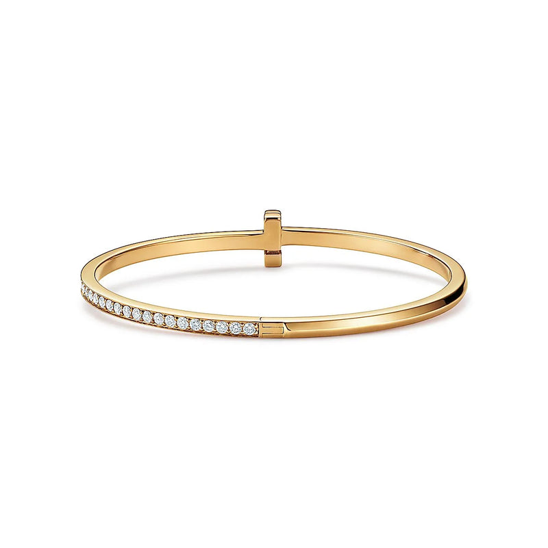 T1 Narrow Bracelets Yellow Gold with Diamonds