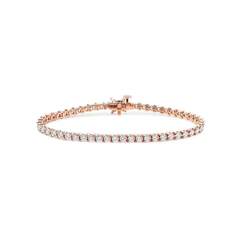 Victoria Tennis Bracelet Rose Gold Full Diamonds