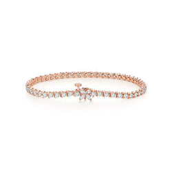 Victoria Tennis Bracelet Rose Gold Full Diamonds