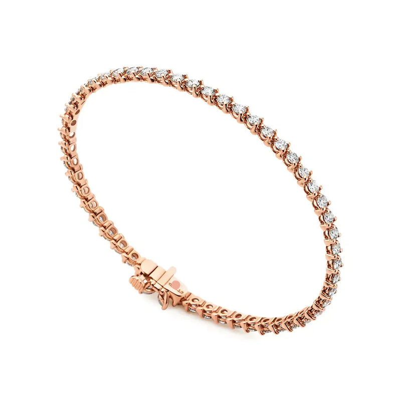 Victoria Tennis Bracelet Rose Gold Full Diamonds
