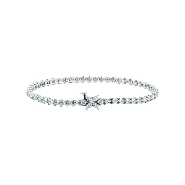 Victoria Tennis Bracelet White Gold Full Diamonds