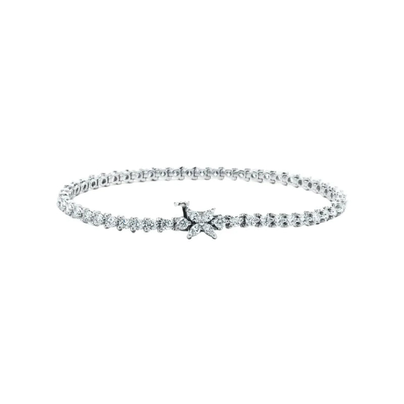 Victoria Tennis Bracelet White Gold Full Diamonds