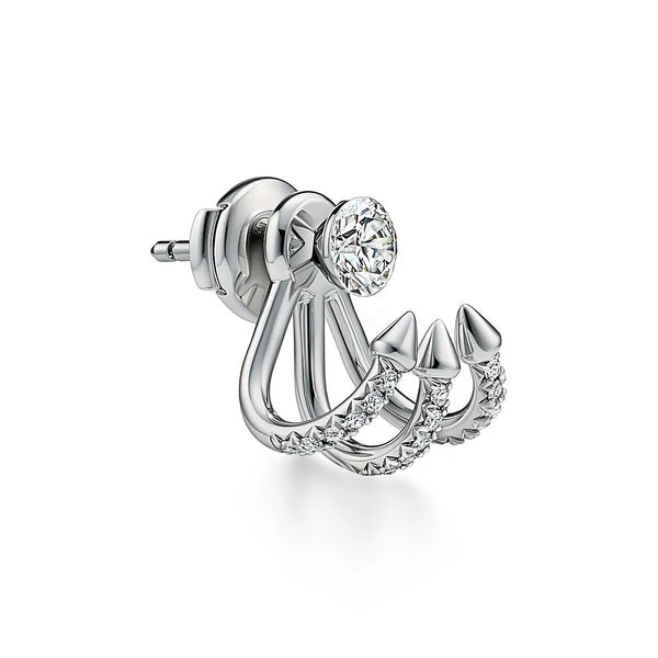 Titan Setting Platinum With Diamonds Earring Jackets Earrings