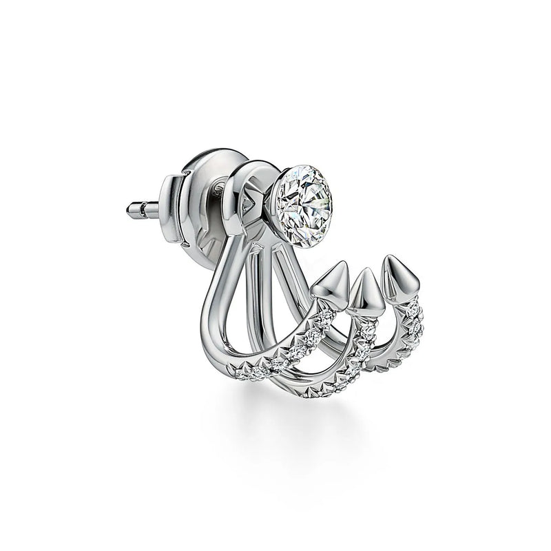 Titan Setting Platinum With Diamonds Earring Jackets Earrings