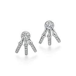 Titan Setting Platinum With Diamonds Earring Jackets Earrings