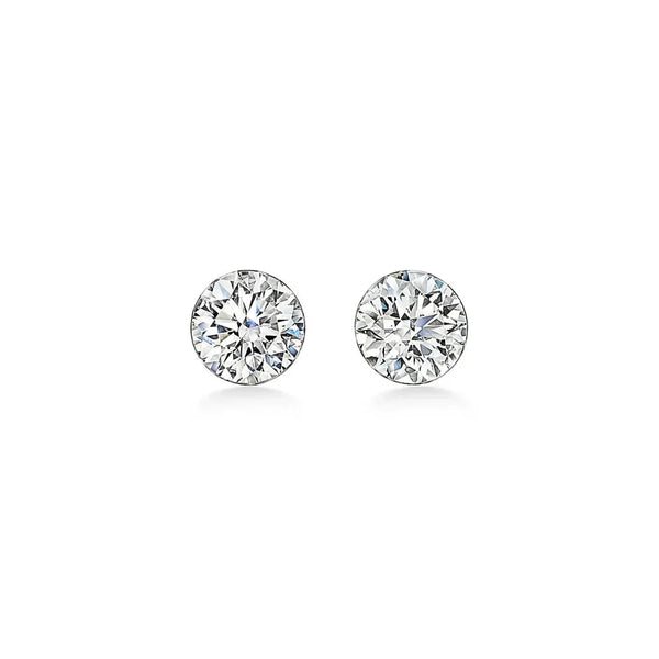 Titan Setting Platinum With Diamonds Earrings