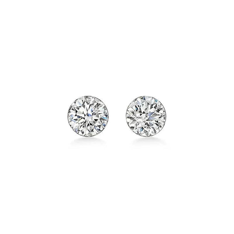 Titan Setting Platinum With Diamonds Earrings